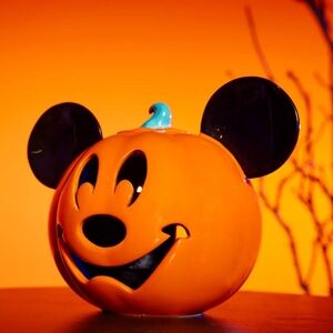 DisneyParks Mickey Mouse Halloween Jack-o'-Lantern Votive Candle Holder NWT
